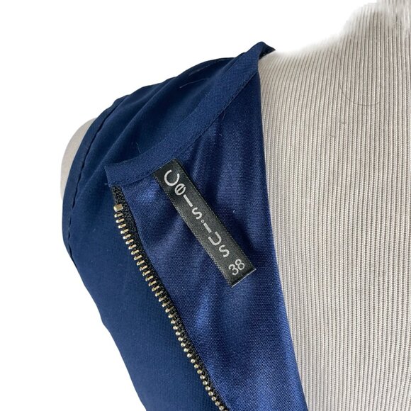 CELSIUS Jumpsuit Navy Blue Print Pants Elephant Wide Legs NWOT  Size 38 US 6 - Picture 2 of 7